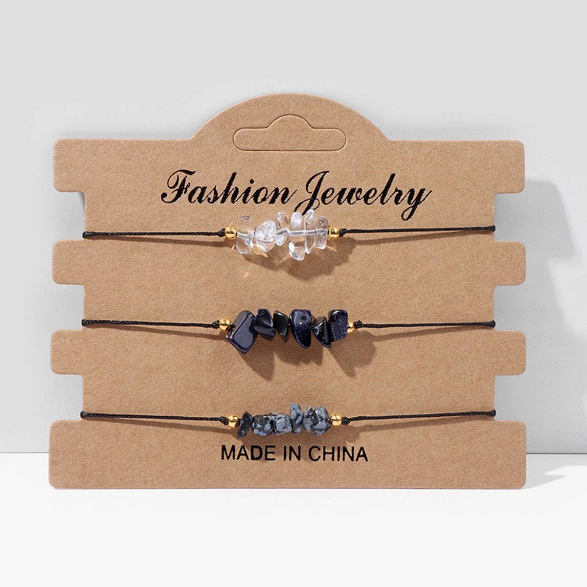 CRUSHED STONE TRIO BRAIDED BRACELET_CWAJE2103