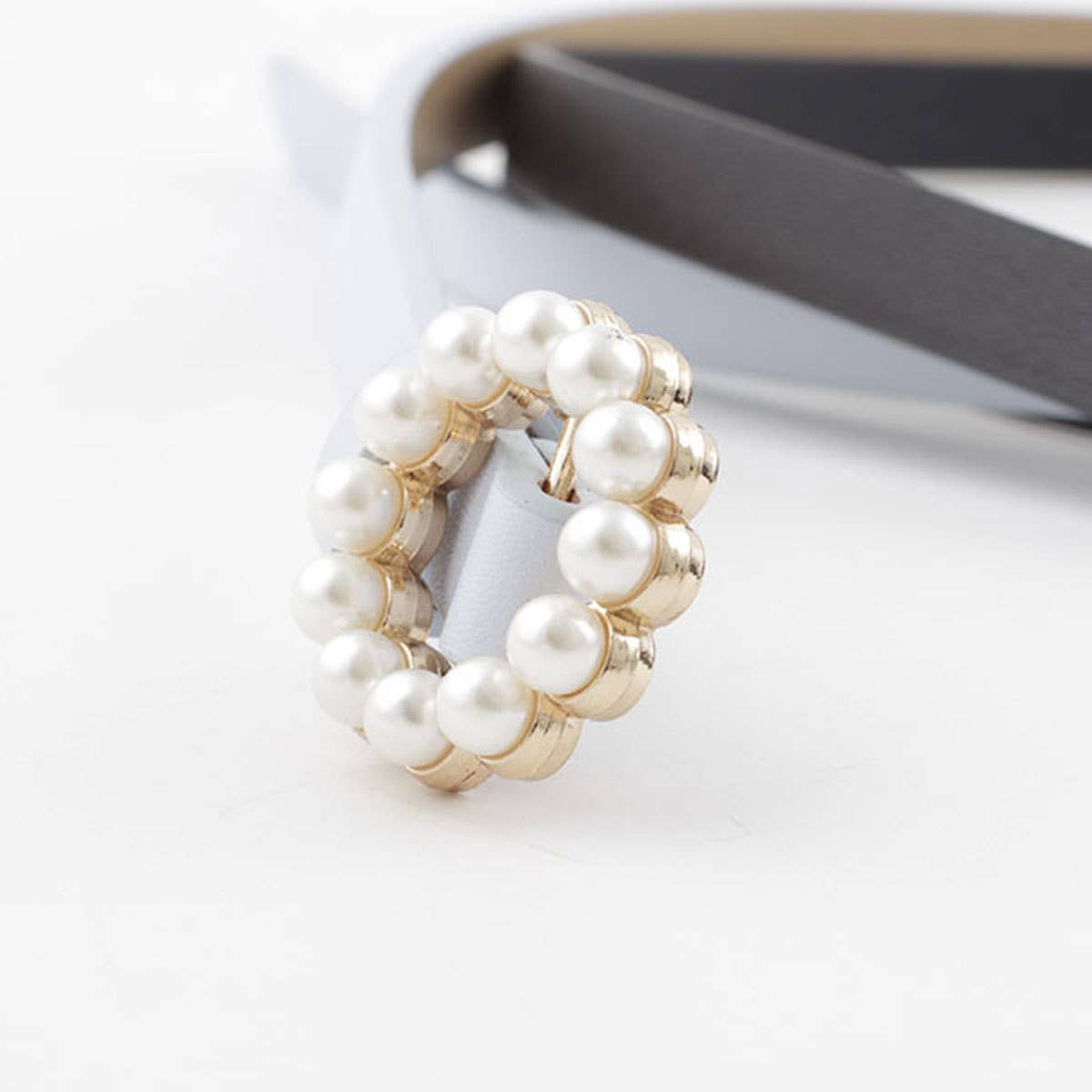 PEARL BUCKLE SLENDER BELT FOR DRESSES_CWABE0196