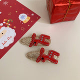 Cwaha07720_Christmas Plush Bear Santa Hat Headband
