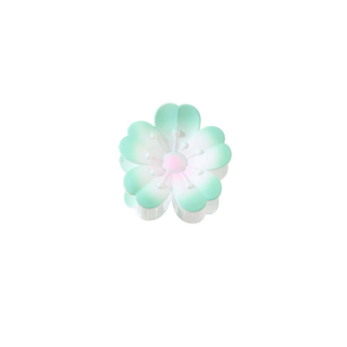 FLOWER GRADIENT HEART PETAL HAIR CLAW CLIPS_CWMM4991