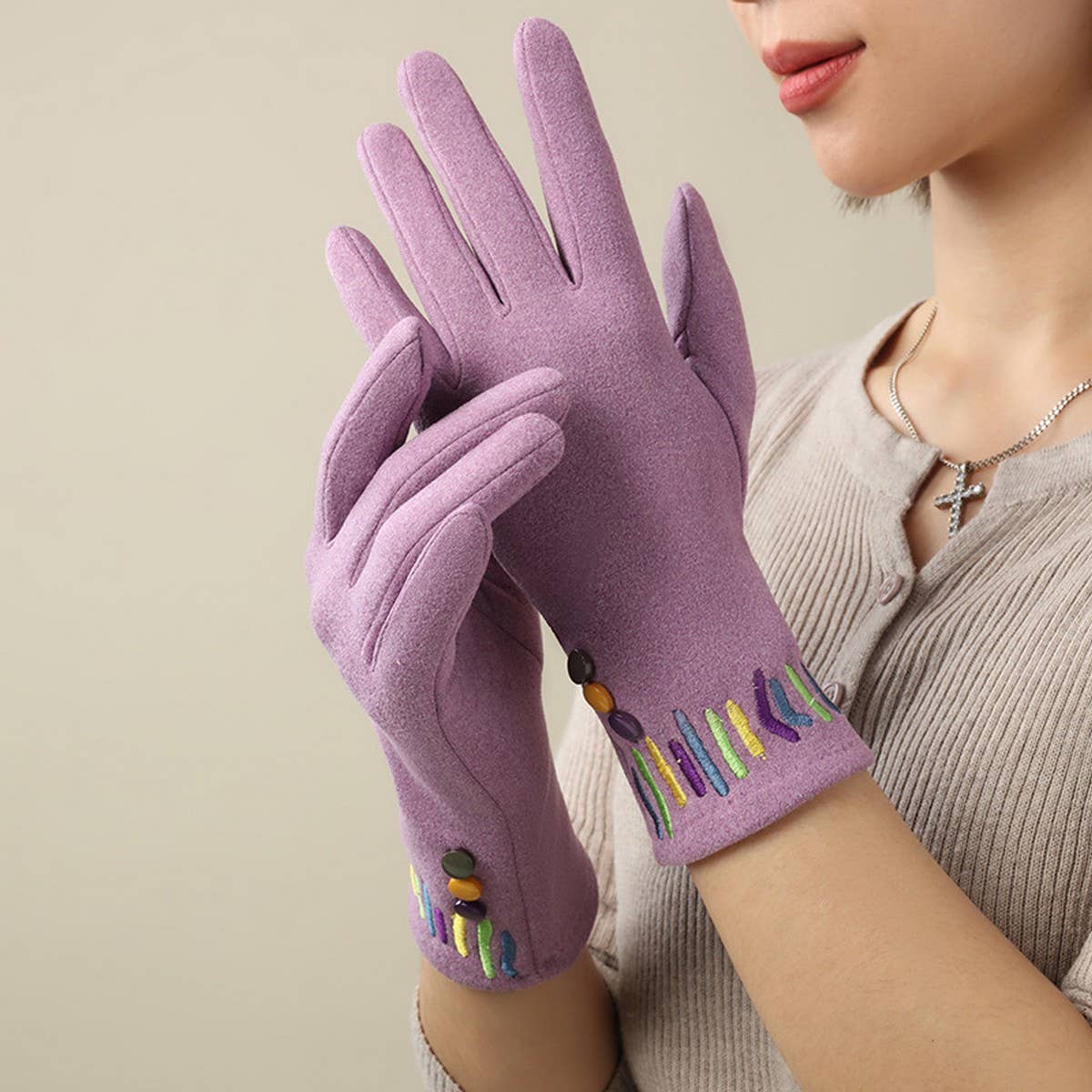 SIMPLE AND STYLISH BREATHABLE TOUCH SCREEN GLOVES_CWMM1534