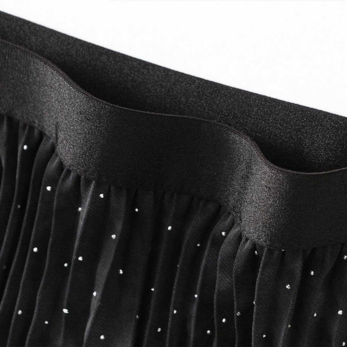 CHINESE STYLE PRINTED PLEATED SKIRT LONG SKIRT_CWBMS0313