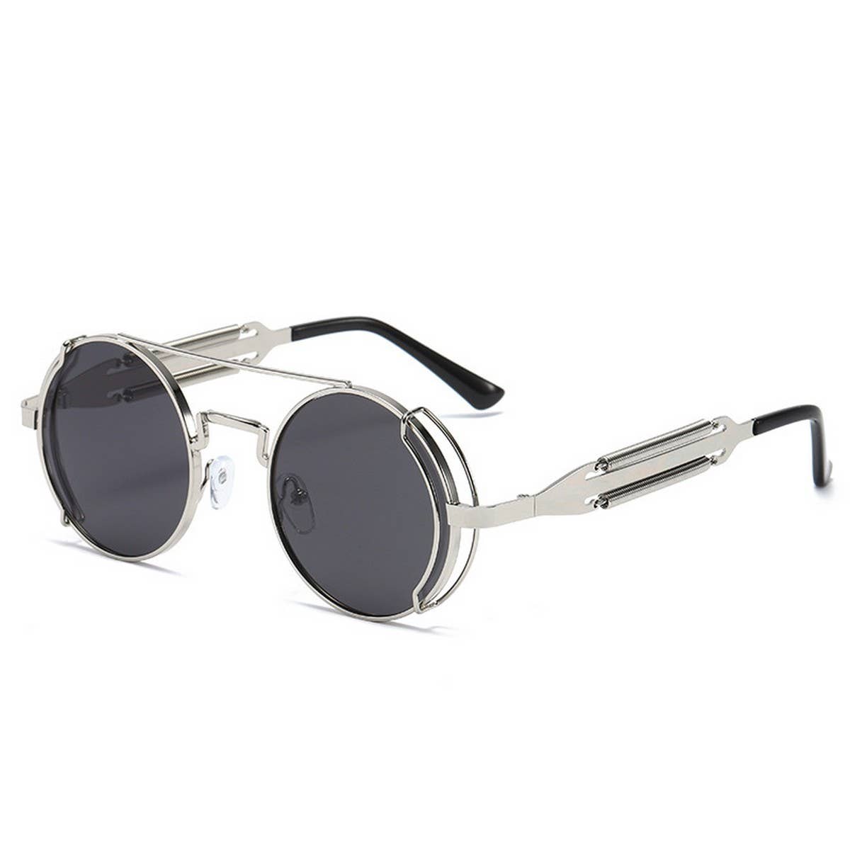 METAL ROUND FRAME STEAMPUNK METAL SUNGLASSES_CWASG0269