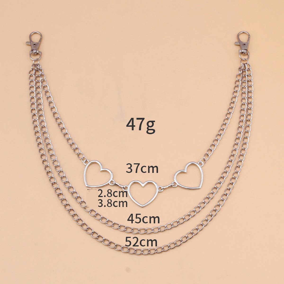 FASHIONABLE METAL HOLLOW HEART PANTS CHAIN_CWMM0673