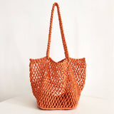 Ven Cotton Shoulder Beach Bag, Hollow Design_Cwab0809