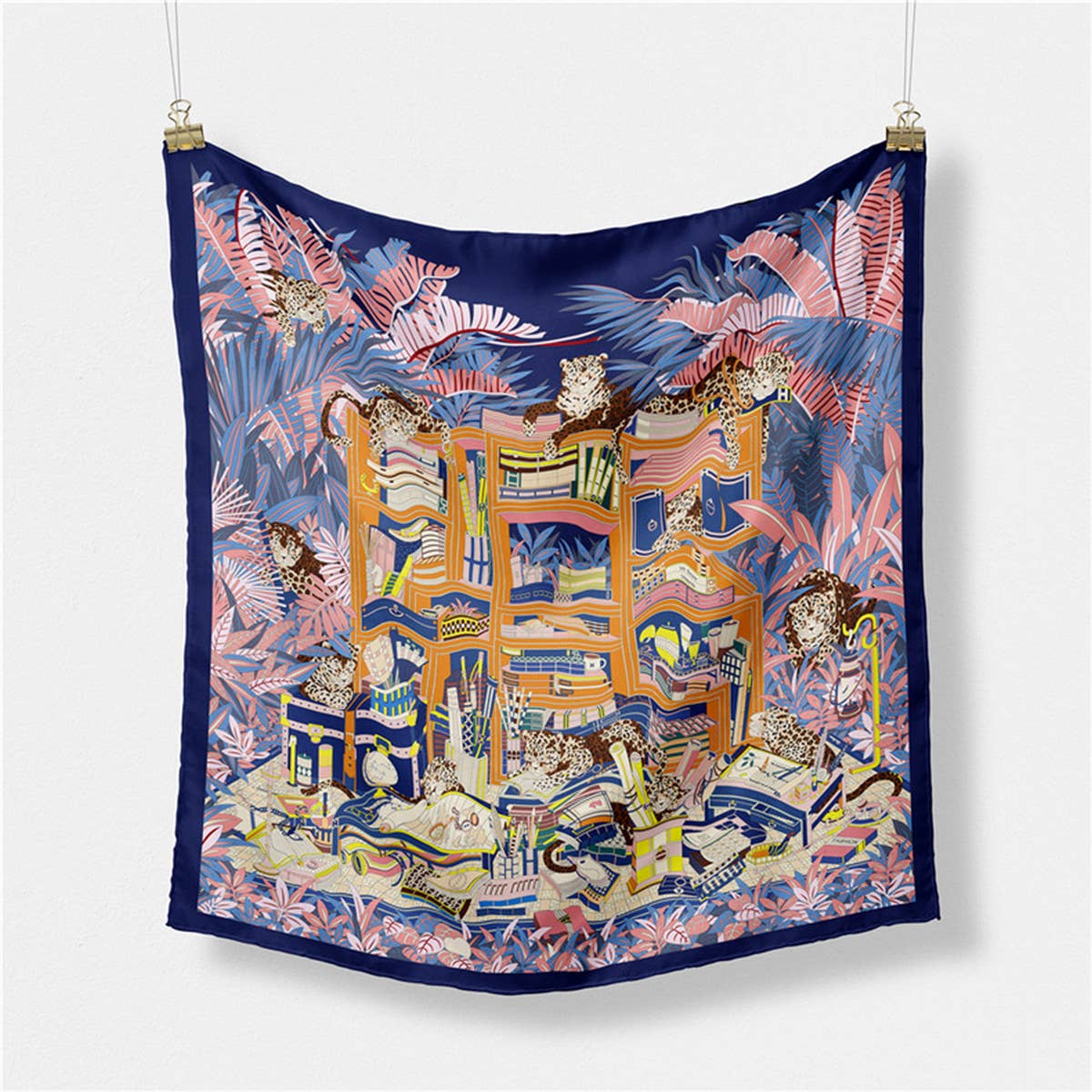 GREEN SILK SCARF VERSATILE NECK TIE HAIR ACCES_CWASC0659