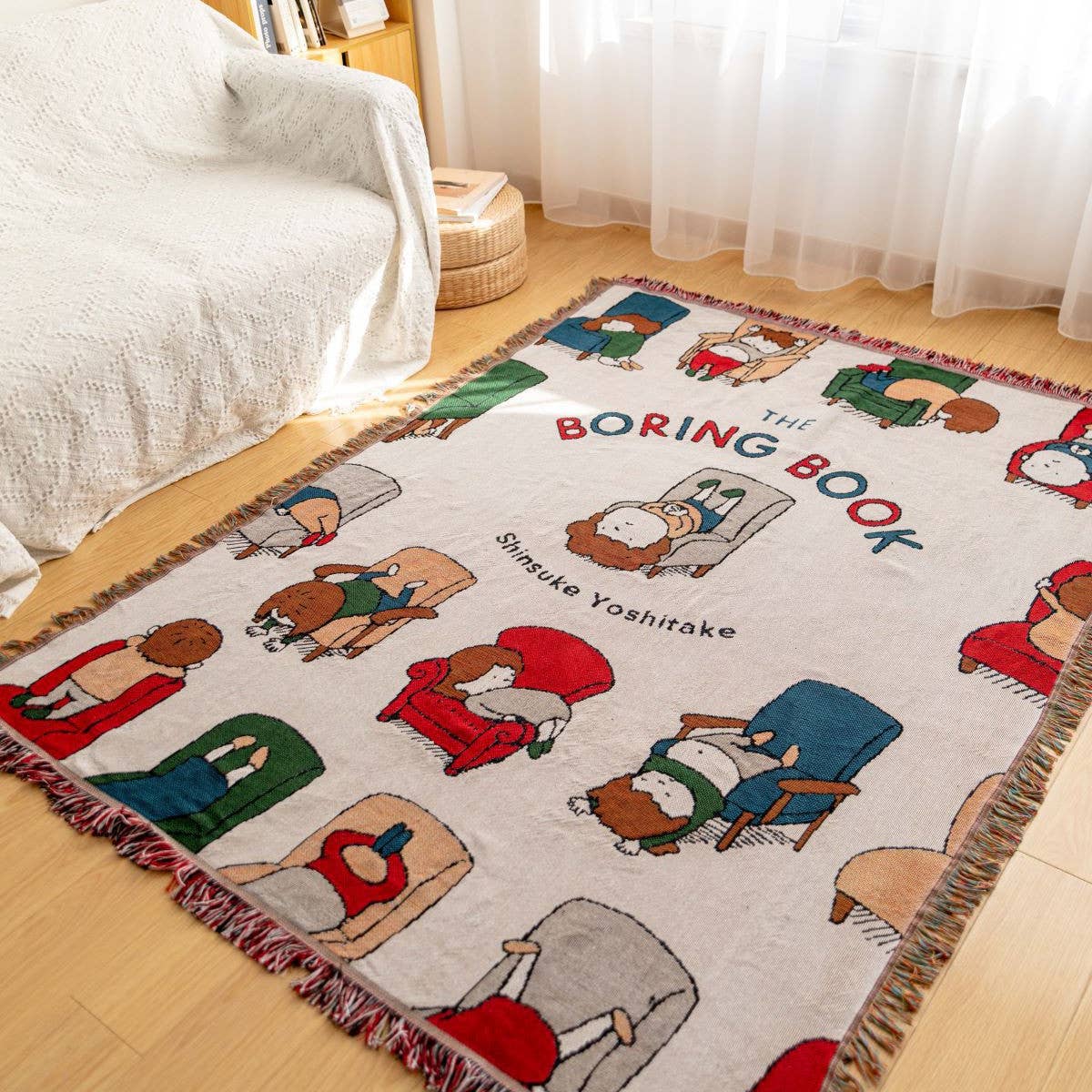 MULTIFUNCTIONAL BLANKET WITH OIL PAINTING PATTERN_CWMM0325