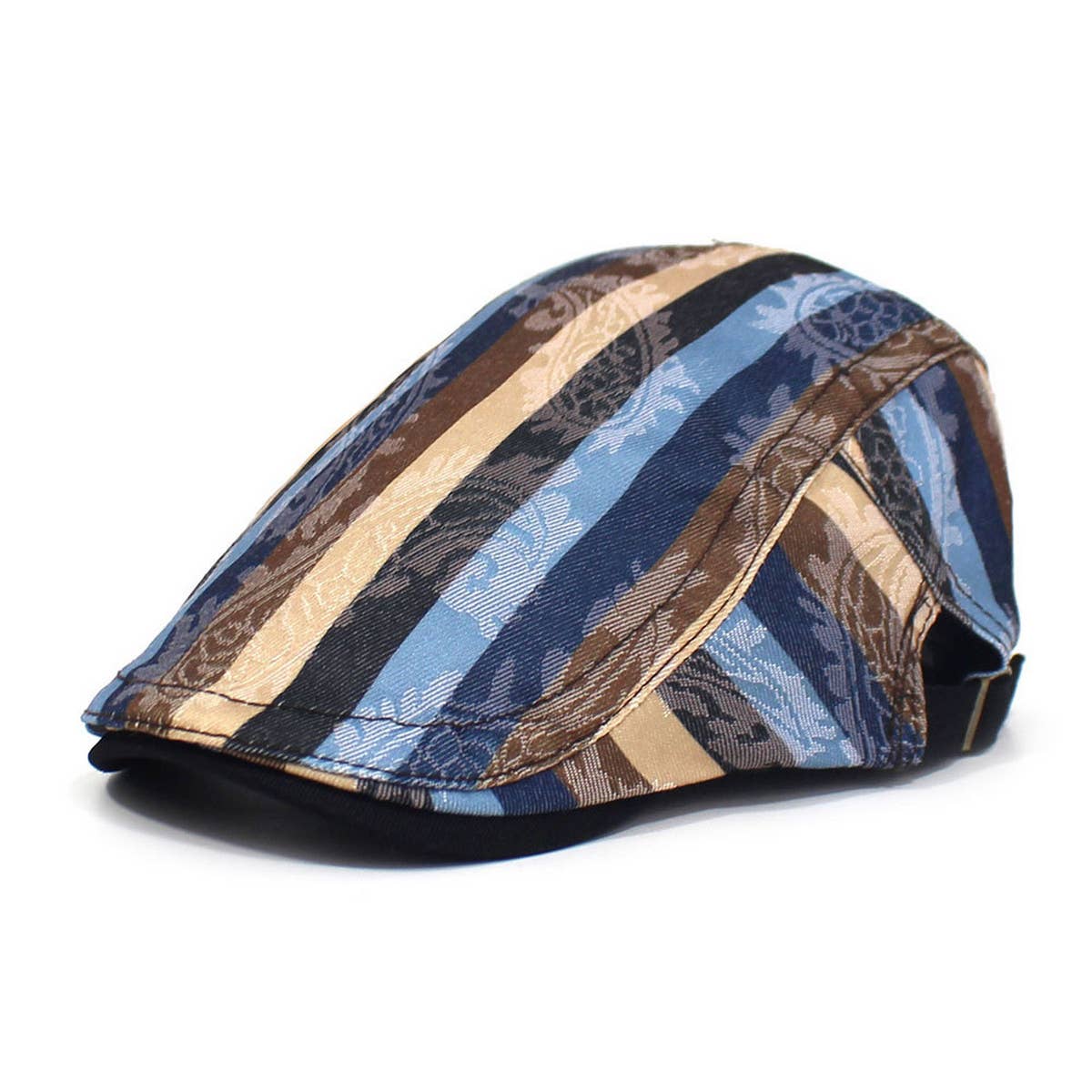2024 NEW STRIPED PRINTED BERET FORWARD CAP_CWAB2920