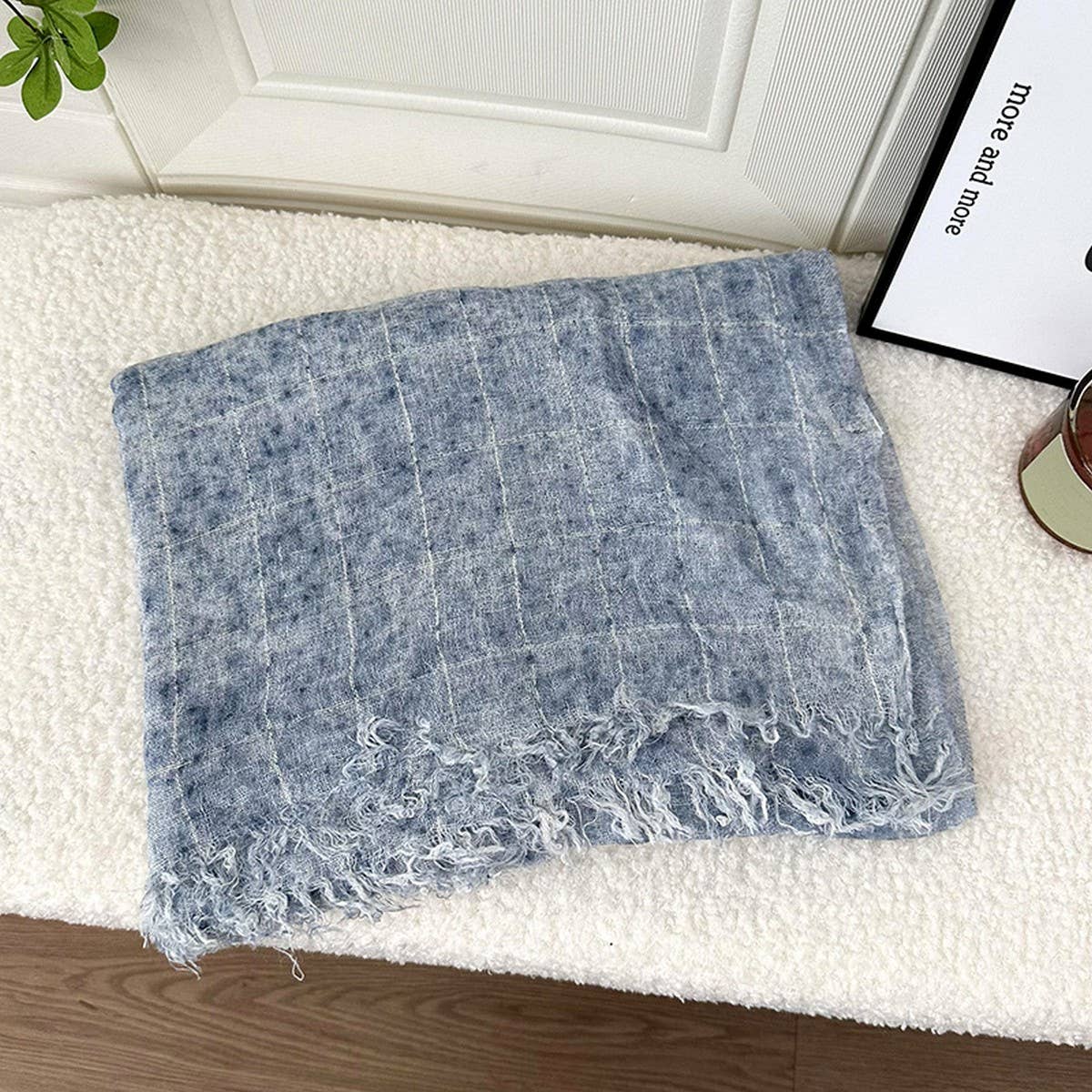 Contrast Color Spray Dyed Long Scarf Shawl_Cwasc1408