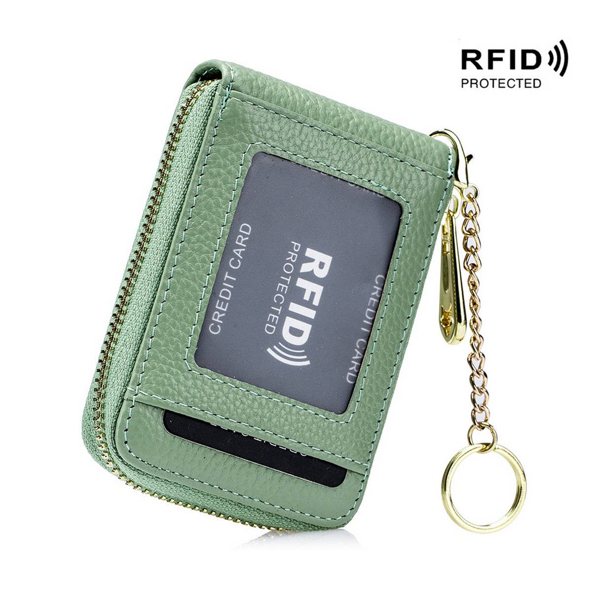 KEYCHAIN GENUINE LEATHER MULTIFUNCTIONA CARD HOLDER_CWAB3833