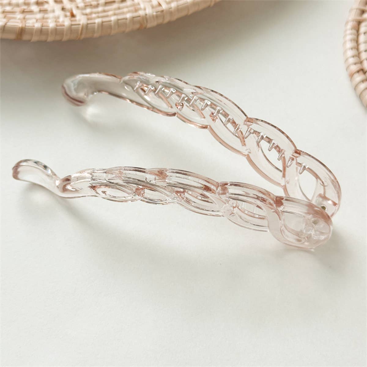 Bow Banana Hair Clip Elegant Ponytail Holder_Cwaha07559