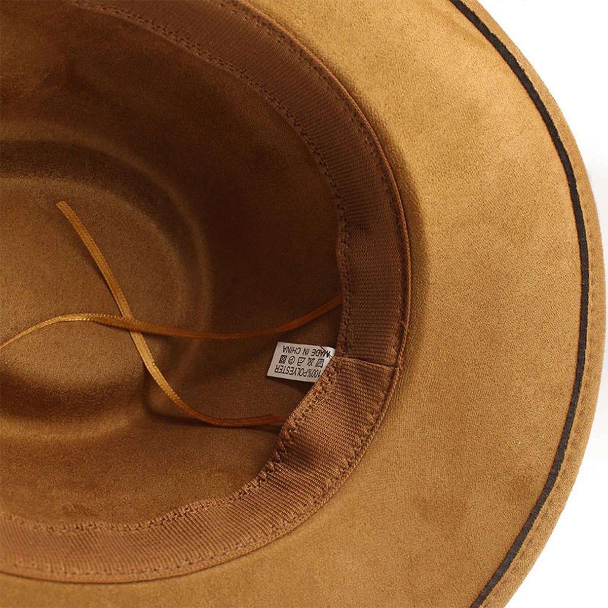NEW ETHNIC FAUX SUEDE HAT BELT WESTERN COWBOY HAT_CWAH2514
