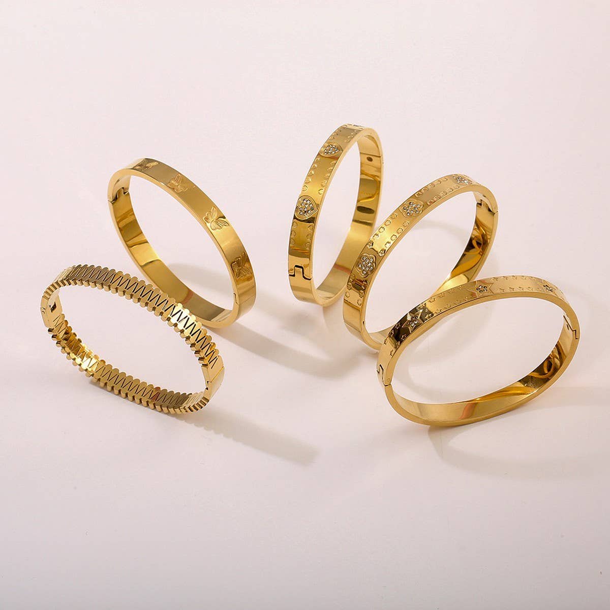 CLASSIC 18K GOLD ZIRCON BRACELET VINTAGE STYLE_CWAJE4600