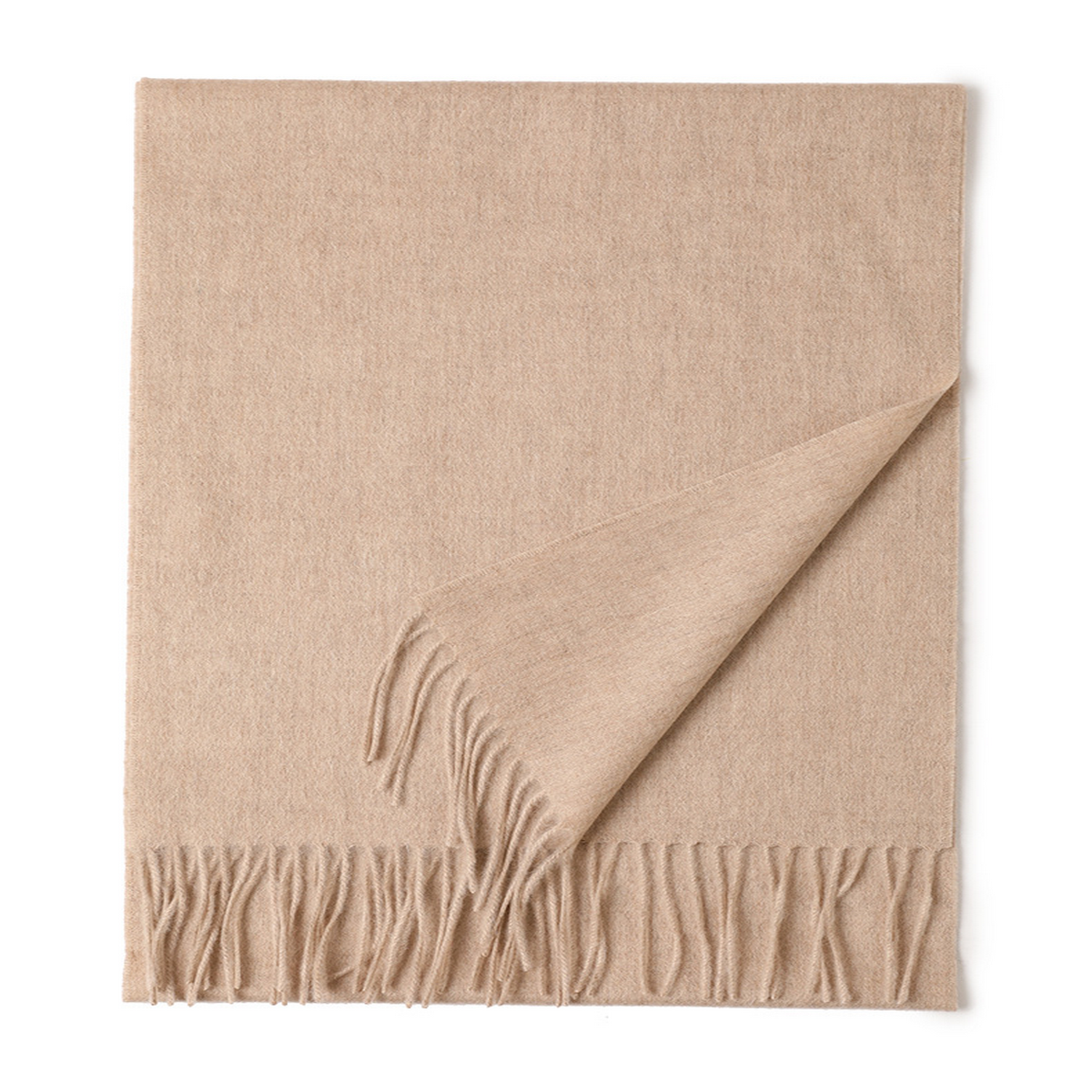 Unisex Wool Scarf Soft Solid Color With Tassels_Cwasc2707