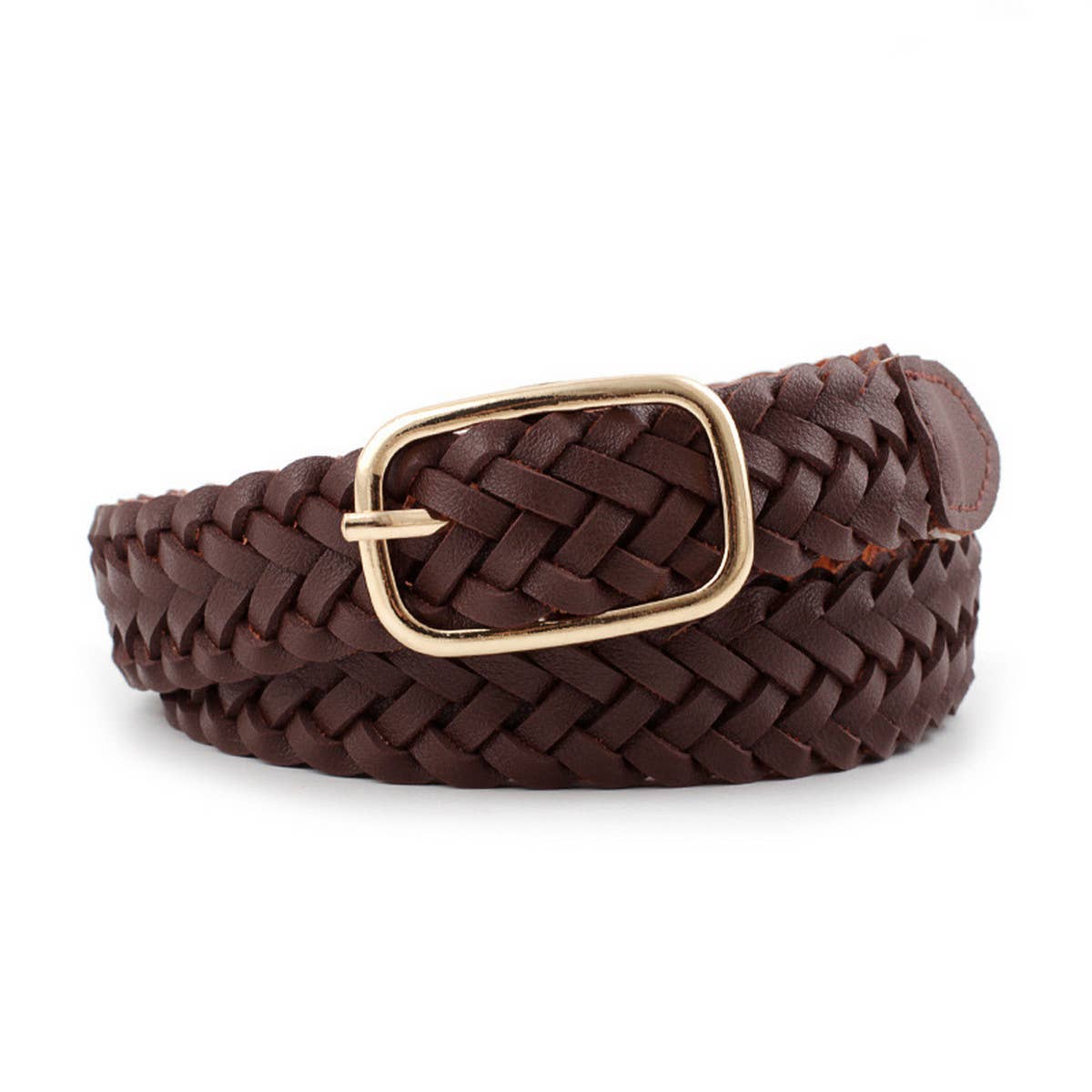 Cwabe0892_All-Match Square Buckle Twist Belt