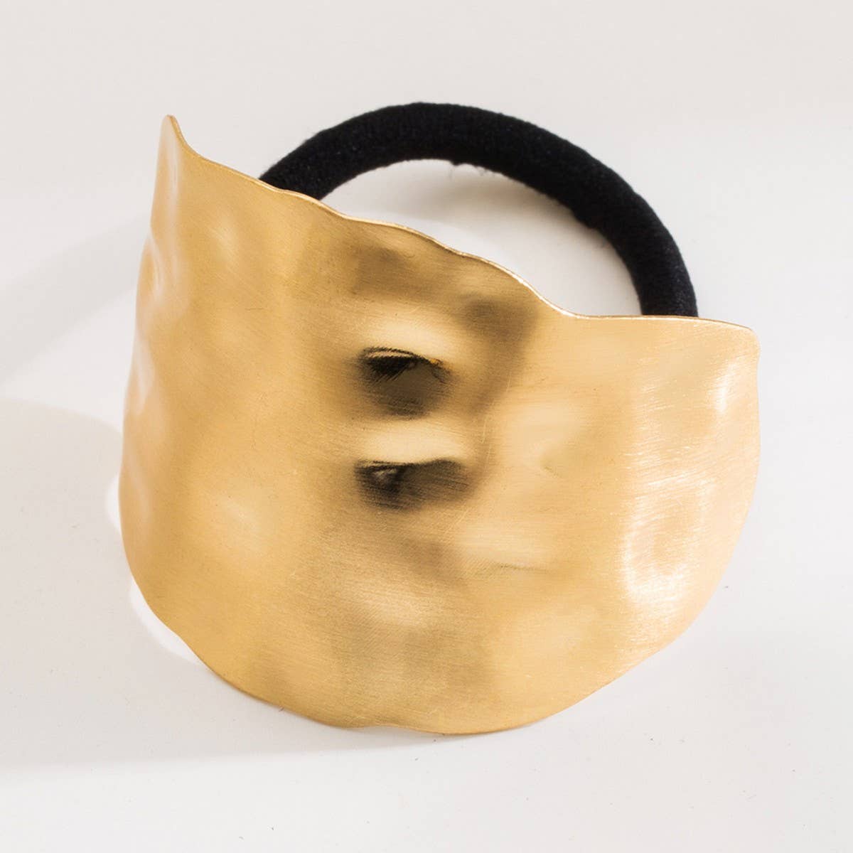 MINIMALIST KOREAN METAL HAIR TIE TEXTURED SHINE_CWAHA6248