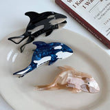 Whale Acetate Hair Claw Clip Ocean Style Grip