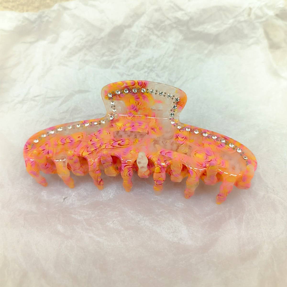 ACETATE DIAMOND CLIP HAIRPIN SHARK CLIP_CWAHA4253