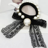 LACE DECORATION SCRUNCHIES ELASTIC HAIR BANDS_CWAHA0143