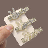 RHINESTONE CUTE RABBIT CARROT DUCKBILL HAIRPIN_CWAHA4735