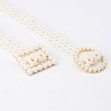 PEARL WOVEN BELT ALLOY BUCKLES_CWABE0405
