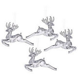 Cwmm10173_Clear Snowflake And Reindeer Ornaments For Tree
