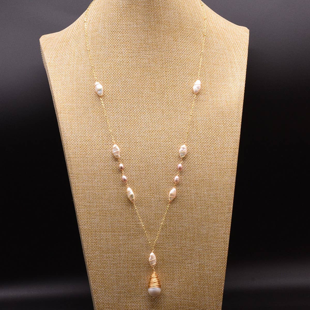 HIGH END VINTAGE DIAMOND PEARL NECKLACE FOR WOMEN_CWAJE3912