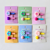 CHILDRENS FLOWER ROUND BEAD HAIRPIN_CWAHA1821