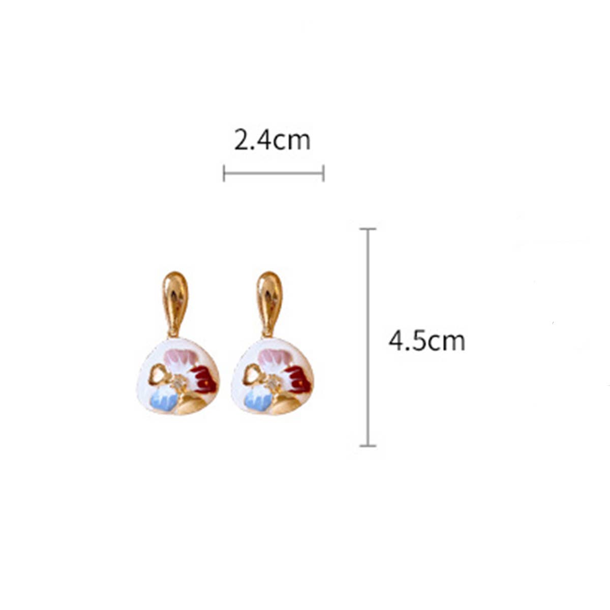 RETRO WATER DROP FLOWER PERSONALIZED EARRINGS_CWAJE2337