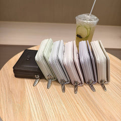 Cute Bow Zip Bifold Wallet For Women_Cwab06227
