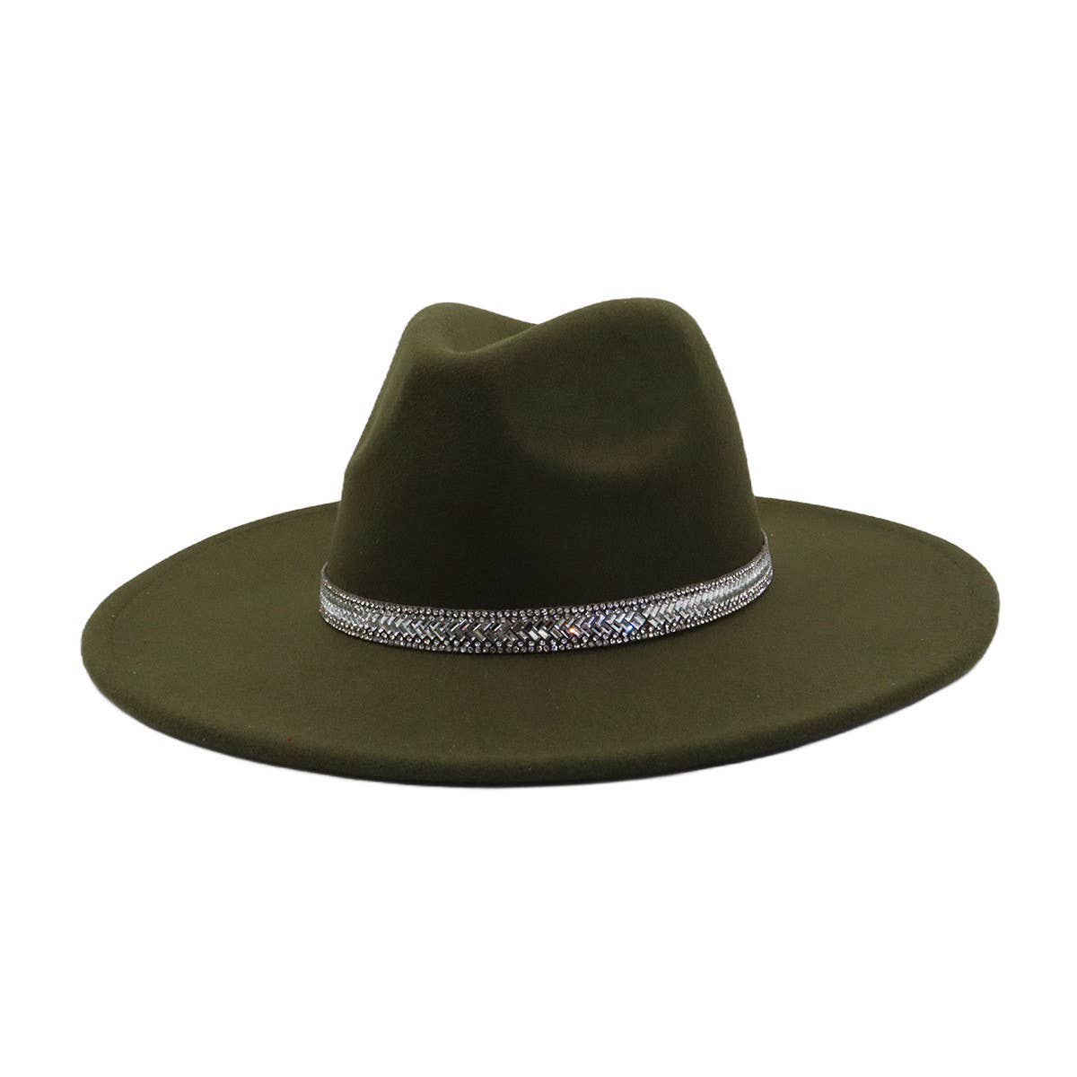 MEN WOMEN WOOL BLEND FEDORA HAT HEART TOP_CWAH04376
