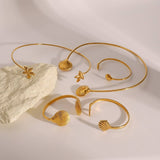 18K GOLD SEASHELL OPEN CUFF VINTAGE STYLE_CWAJE4664
