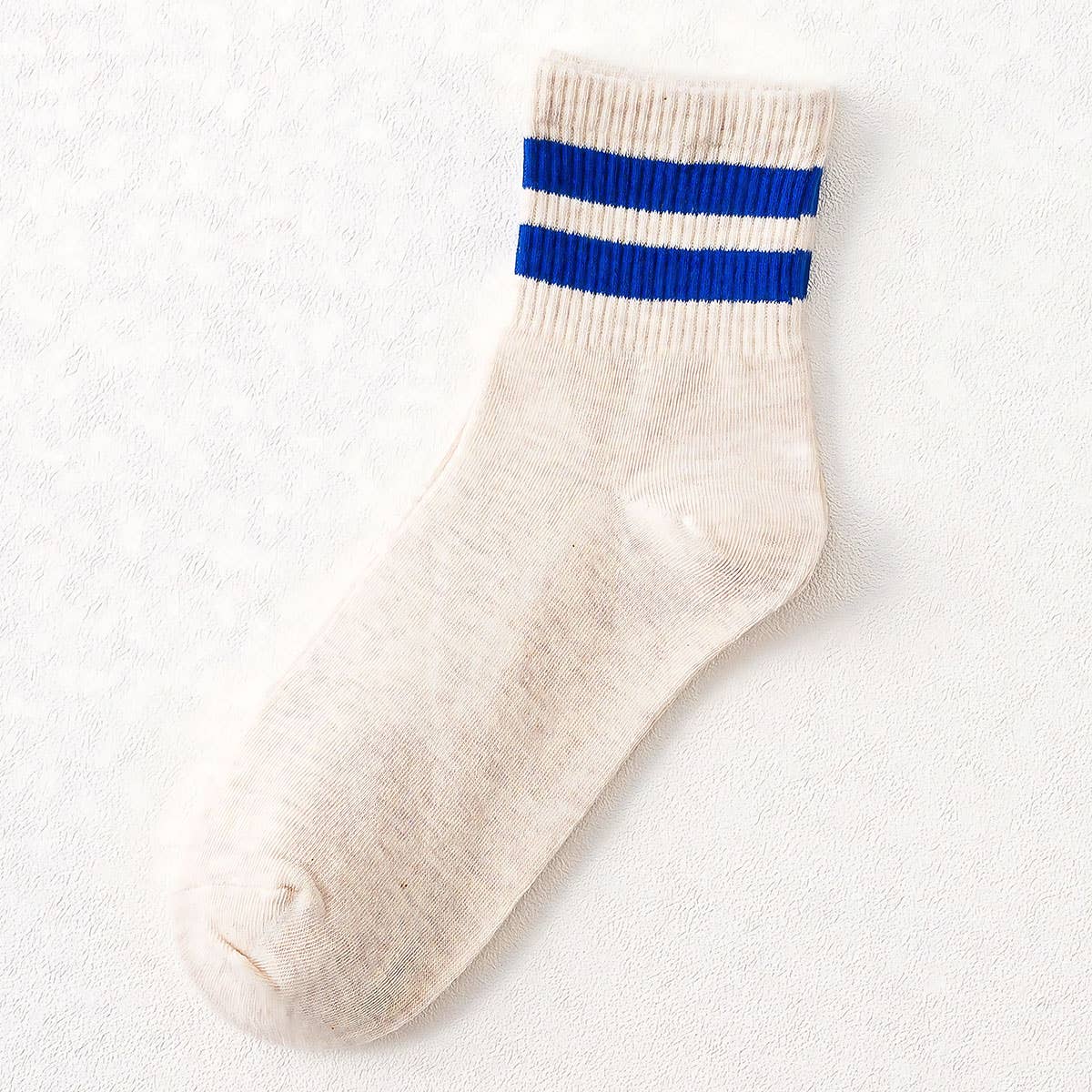2 STRIPE COTTON MID SOCKS FOR WOMEN WHOLESALE_CWMS070