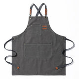 Cwmm1827_Canvas Household Apron Multi-Functional Work Apron