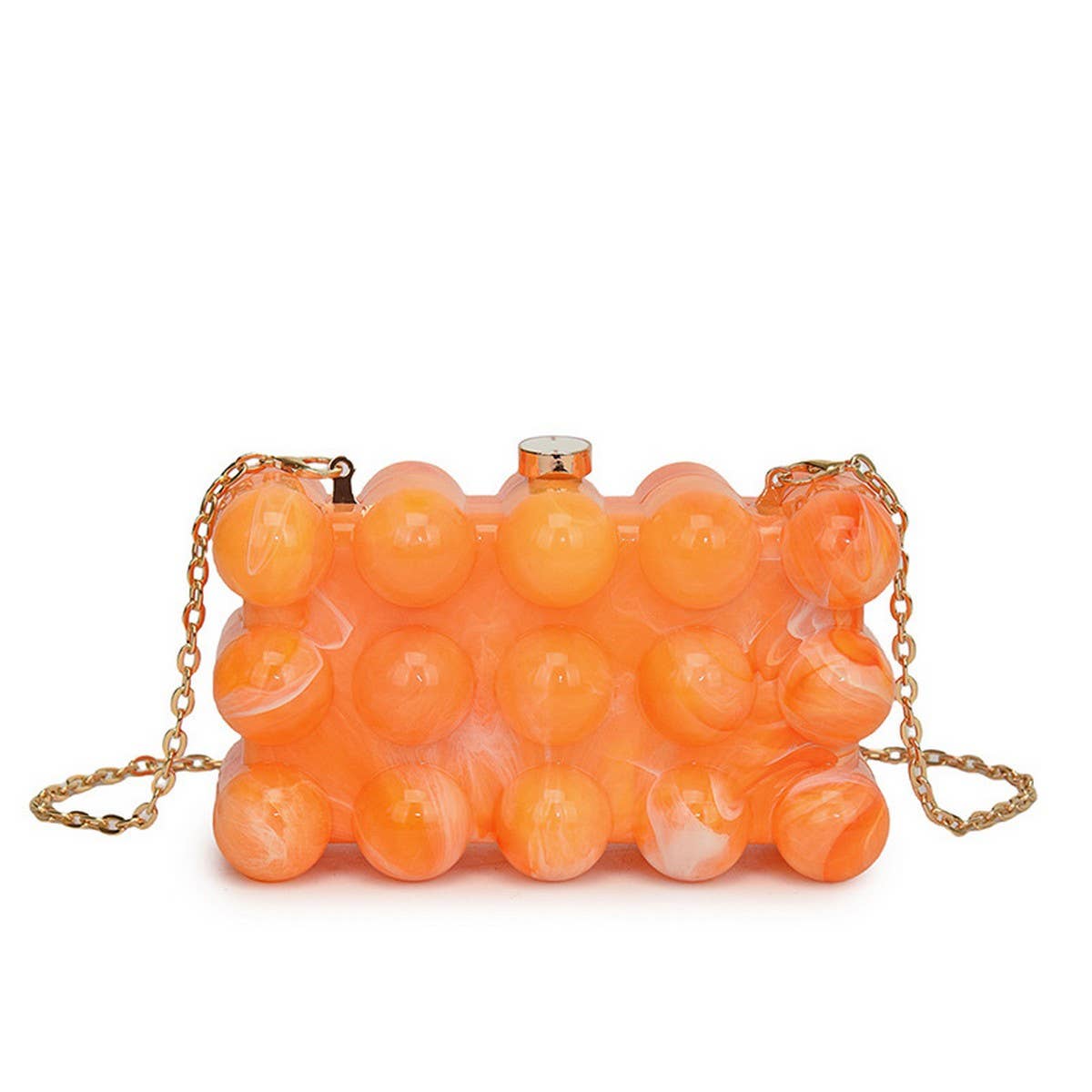 FASHIONABLE WAVE BEAD BOX BAG EVENING CLUTCH BAG_CWAB3249