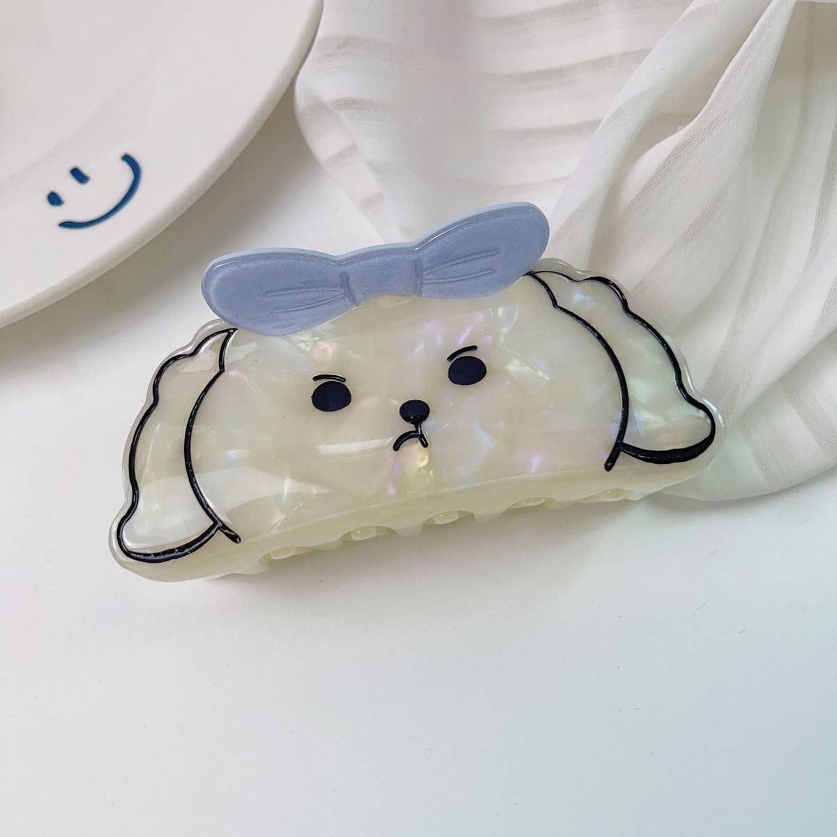 CUTE CARTOON CLOUD KITTEN HAIR CLAWS CLEAR GIRL_CWAHA1349