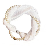 White Pearl Magnetic Skinny Silk Scarf_Cwasc03936