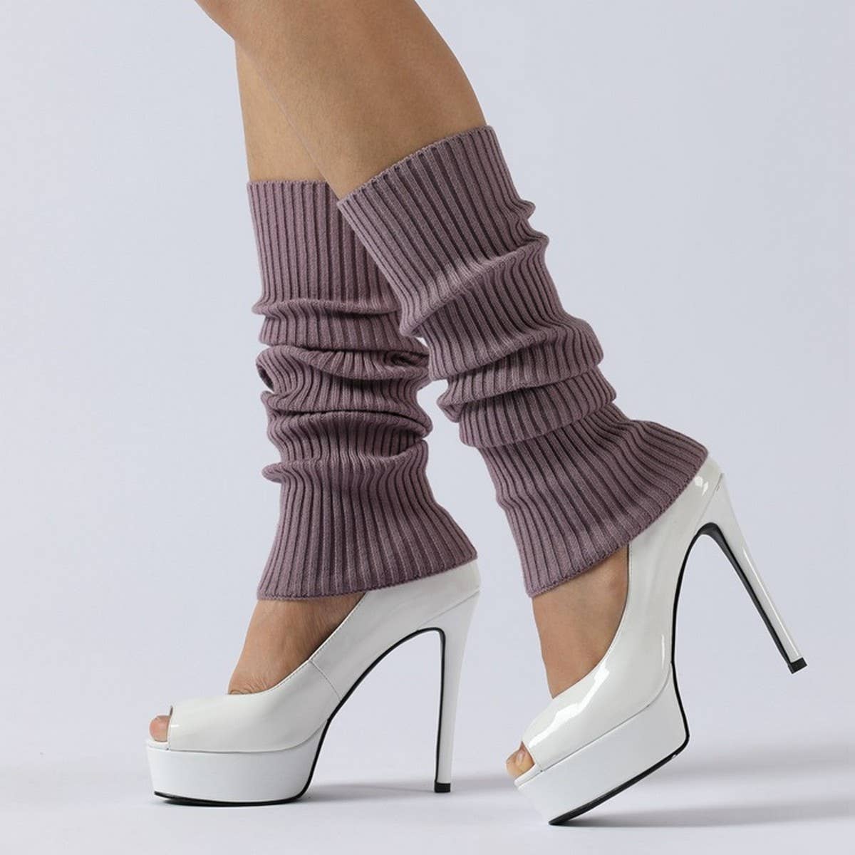 Warm Ballet Leggings High Elastic Stacked Socks_Cwms0748