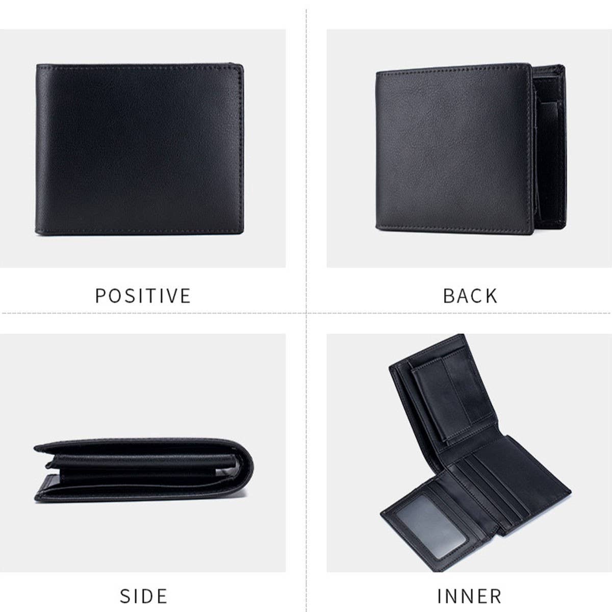 COWHIDE TRI FOLD WALLET MULTI FUNCTION RETRO WALLET_CWAB3709