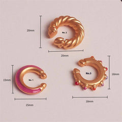 DOPAMINE RING STUD EARRINGS WOMEN MINIMALIST_CWAJE4994