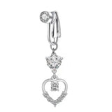 CRYSTAL MOON HEART BUTTERFLY FAKE NAVEL RING_CWMM9228