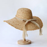SUMMER LITERARY FUR EDGED SUN HAT_CWAH3396