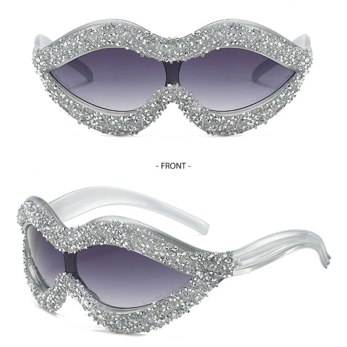 ALIEN ONE PIECE SEXY LIPS WITH DIAMOND SUNGLASSES_CWASG0838