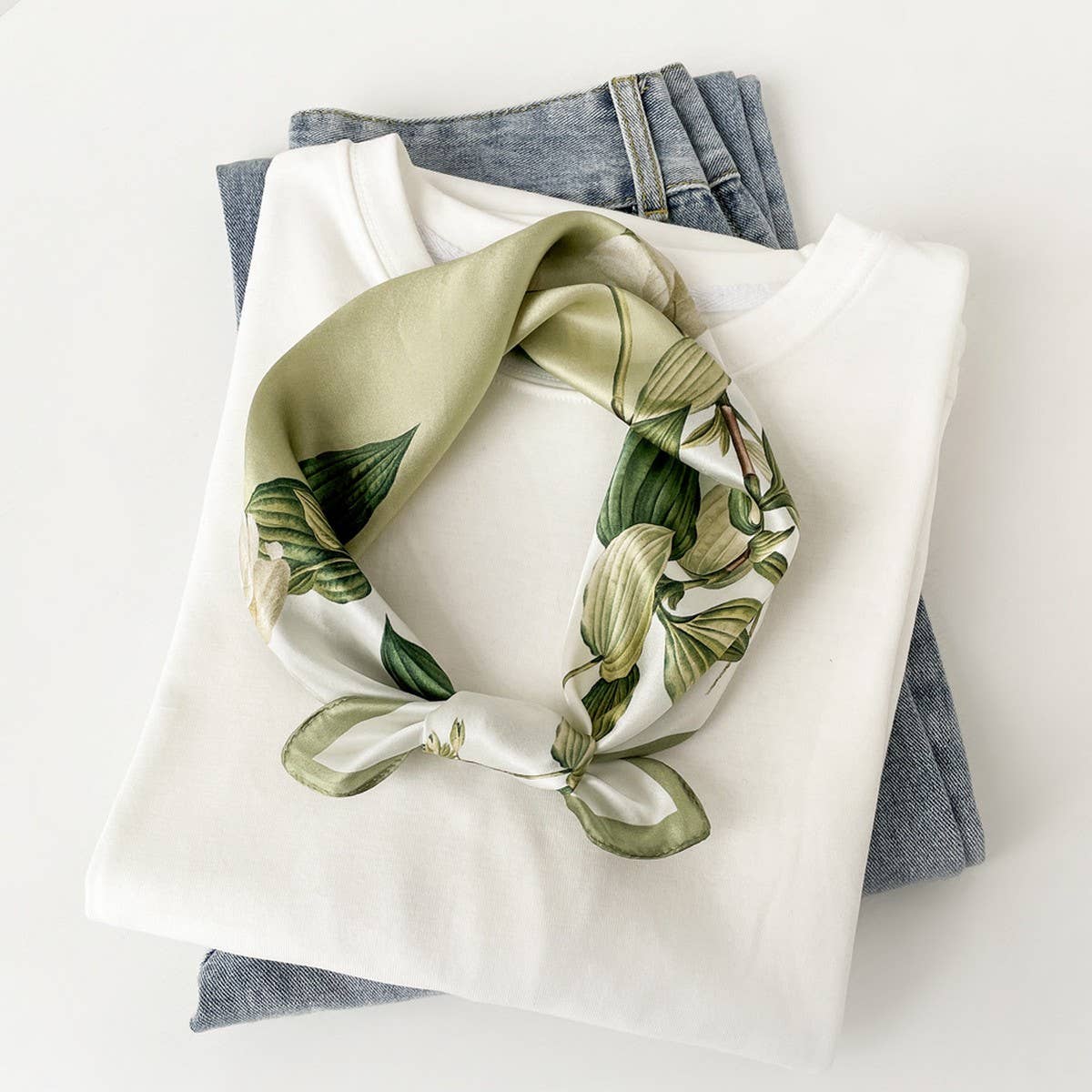 SILK SQUARE SCARF ELEGANT CHINESE FLORAL PRINT_CWASC0814