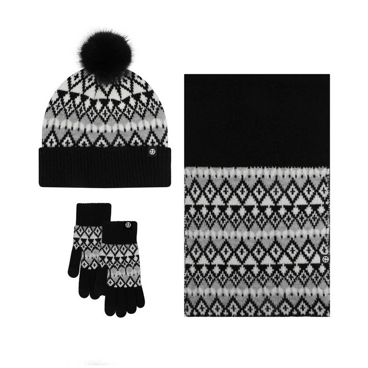 NEW KNITTED HAT SCARF AND GLOVES THREE PIECE SET_CWMM2777