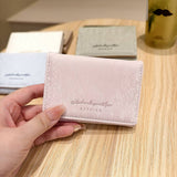 Gradient Velvet Mini Trifold Wallet With Letters_Cwab06233
