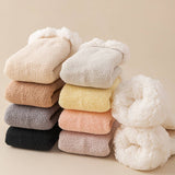 THICKENED FLEECE LADIES MID CALF SOCKS_CWMS0777