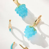 COLORFUL FRUIT ZIRCON EARRINGS STAINLESS STEEL_CWAJE4980