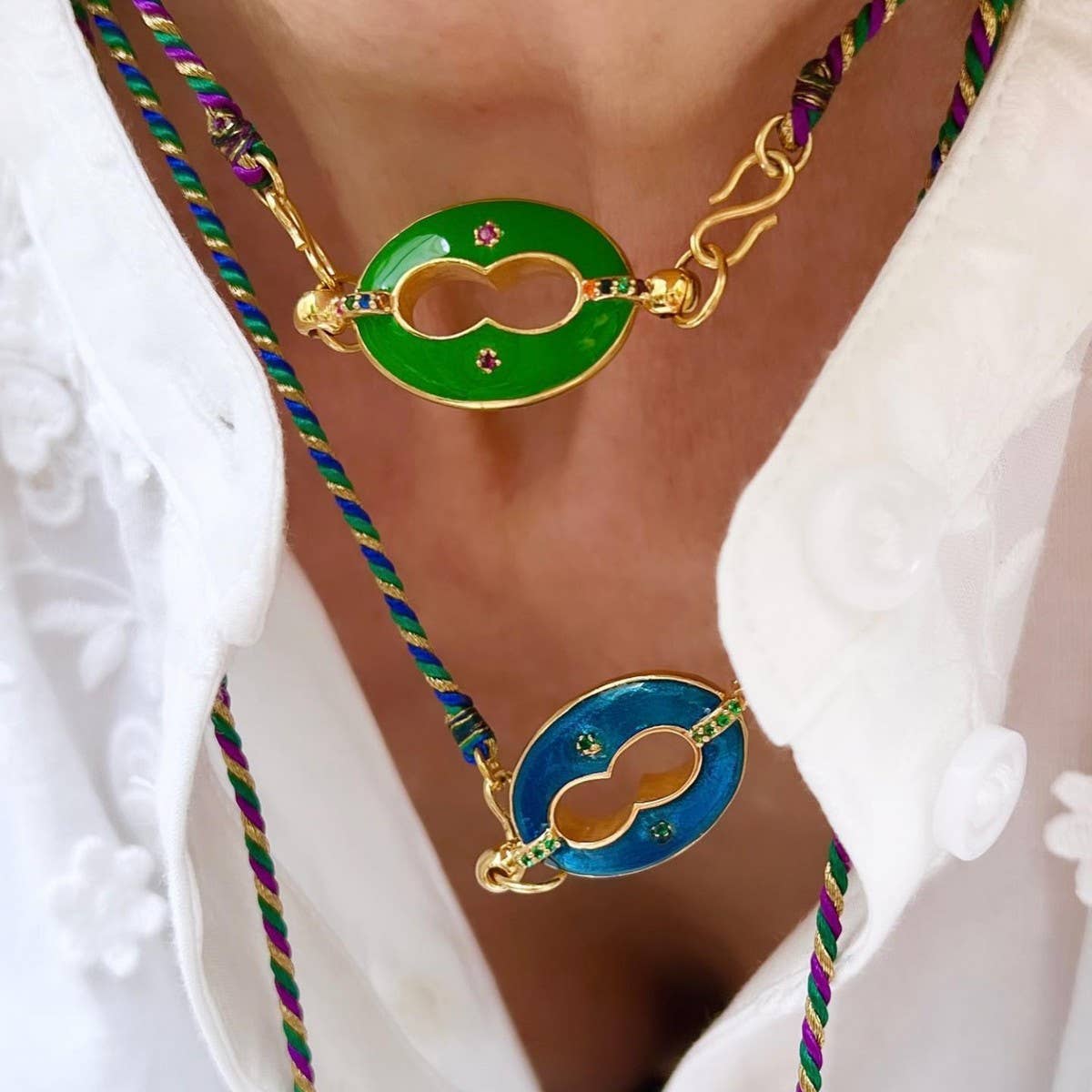 COLORFUL DOPAMINE LOVE LIPS PENDANT NECKLACE_CWMM5300