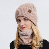 THICKENED FLEECE WARM HAT AND SCARF SET_CWASC1131